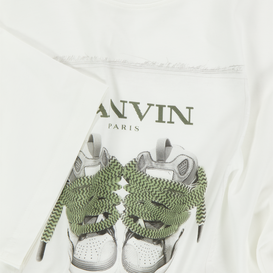 Lanvin Kinder Unisex T-Shirt In Off White