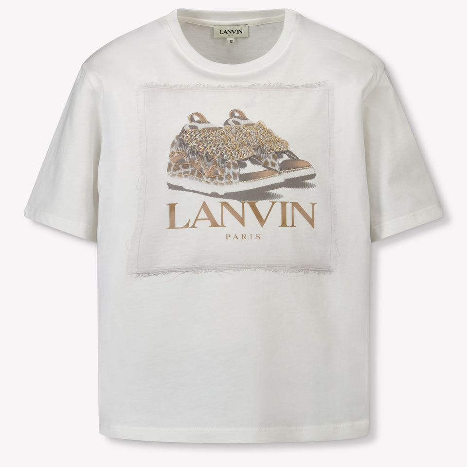 Lanvin Kinder Meisjes T-Shirt In Off White