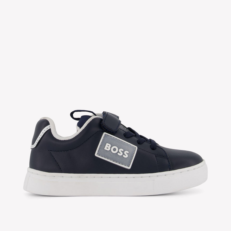 Boss Jongens Sneakers In Navy