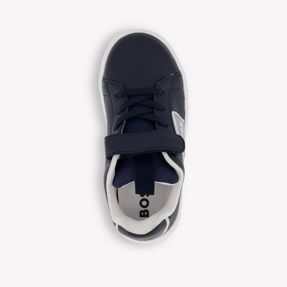 Boss Jongens Sneakers In Navy