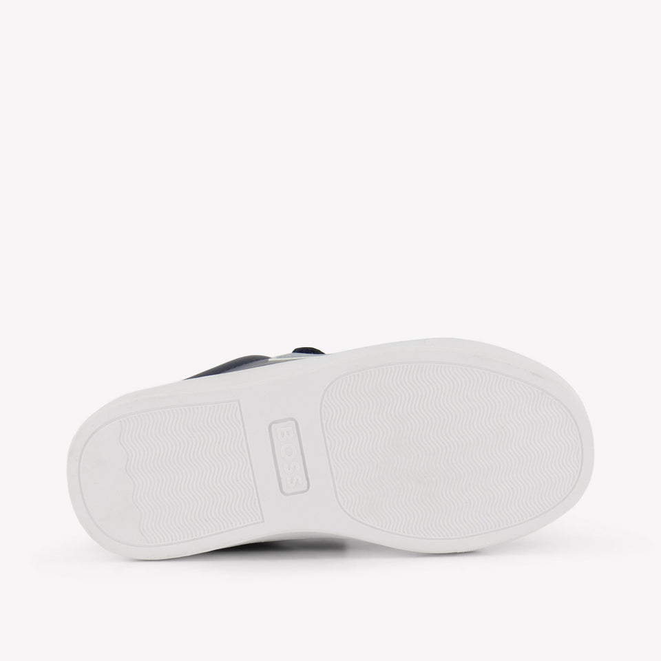 Boss Jongens Sneakers In Navy