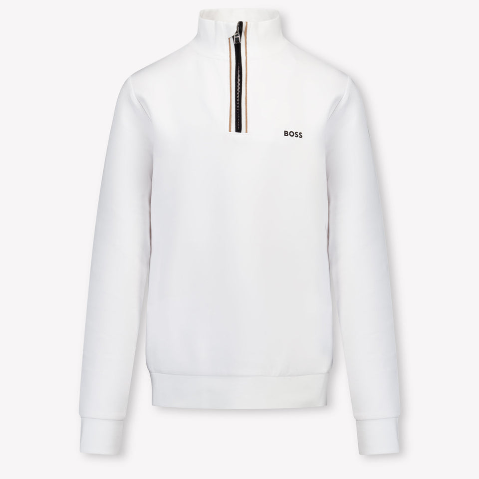 Boss Kids Boys Sweater  White