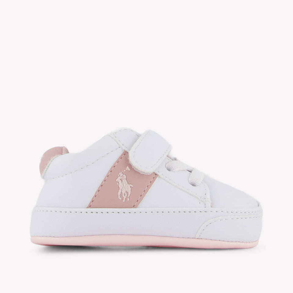 Ralph Lauren Ryley Ps Layette Baby Meisjes Sneakers In Wit