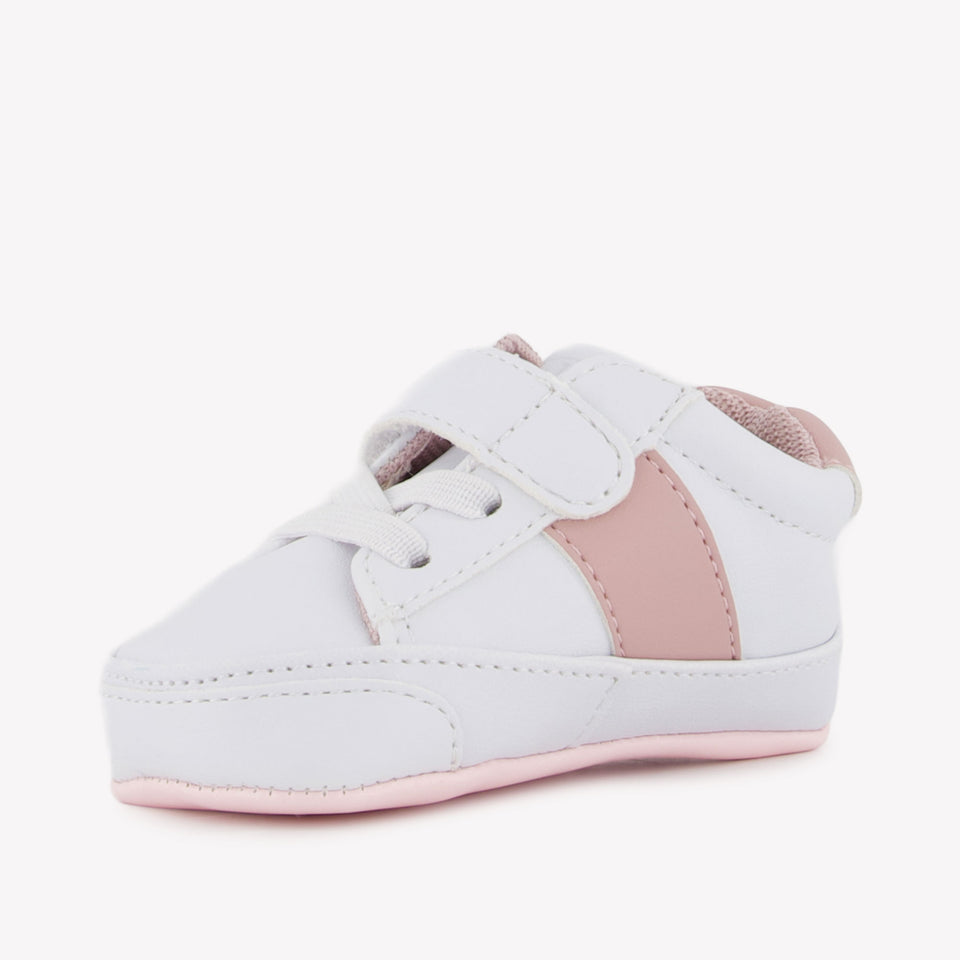 Ralph Lauren Ryley Ps Layette Baby Meisjes Sneakers In Wit