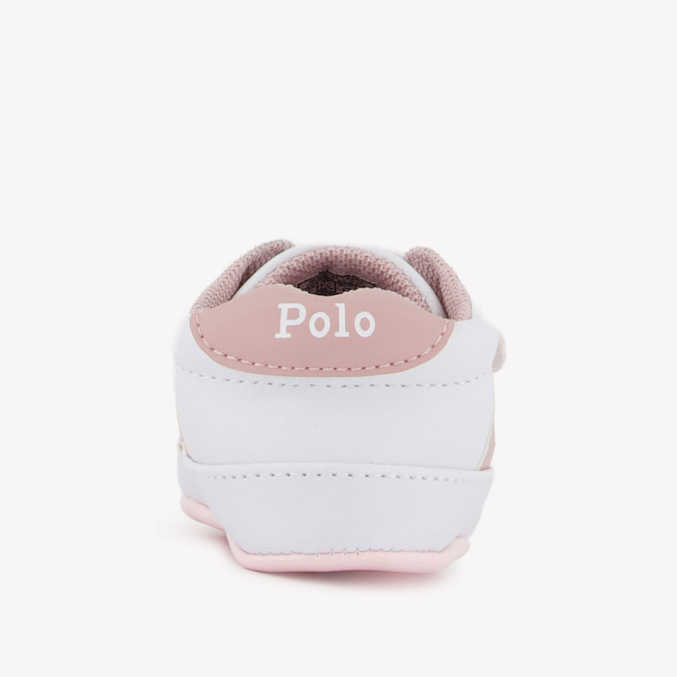 Ralph Lauren Ryley Ps Layette Baby Meisjes Sneakers In Wit