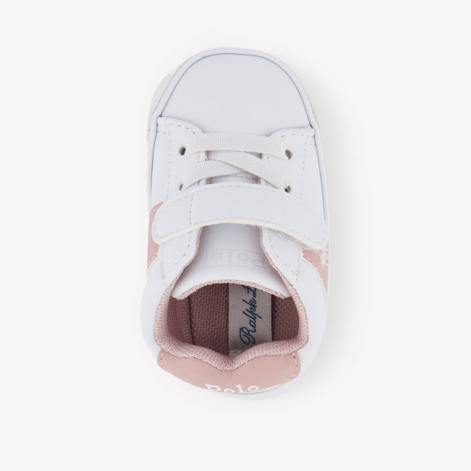 Ralph Lauren Ryley Ps Layette Baby Meisjes Sneakers In Wit