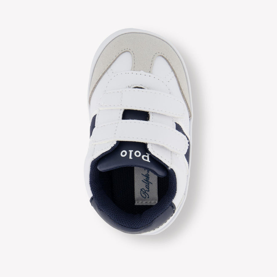 Ralph Lauren Heritage Court Iii Baby Jongens Sneakers In Wit