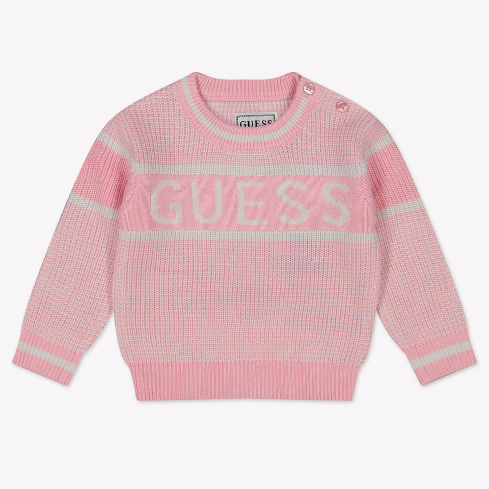 Guess Baby Meisjes Trui In Licht Roze