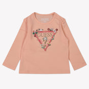 Guess Baby Meisjes T-Shirt In Zalm