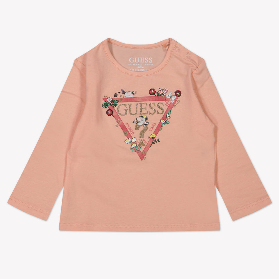 Guess Baby Meisjes T-Shirt In Zalm