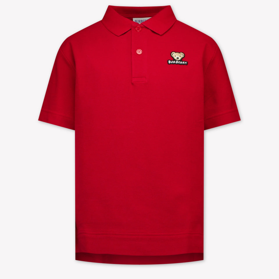 Burberry Kids Boys Polo  Red