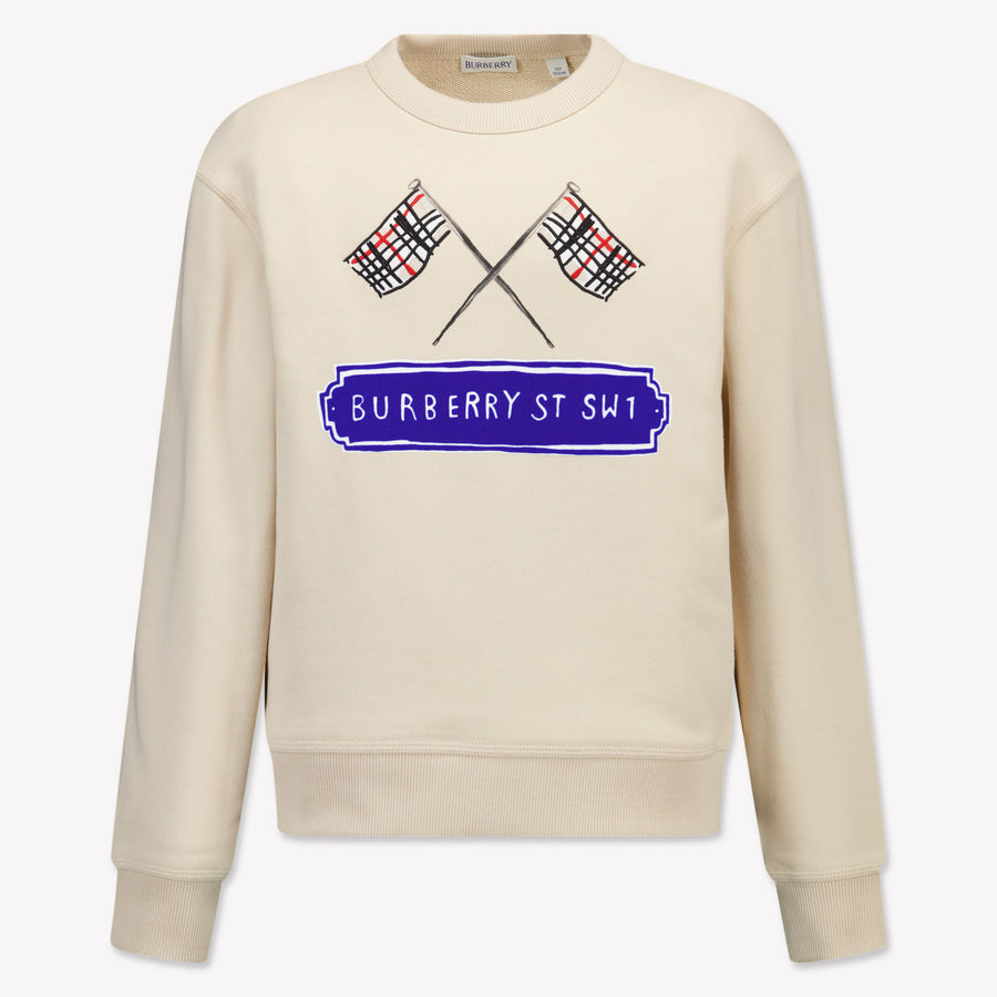 Burberry Kinder Jongens Trui In Licht Beige