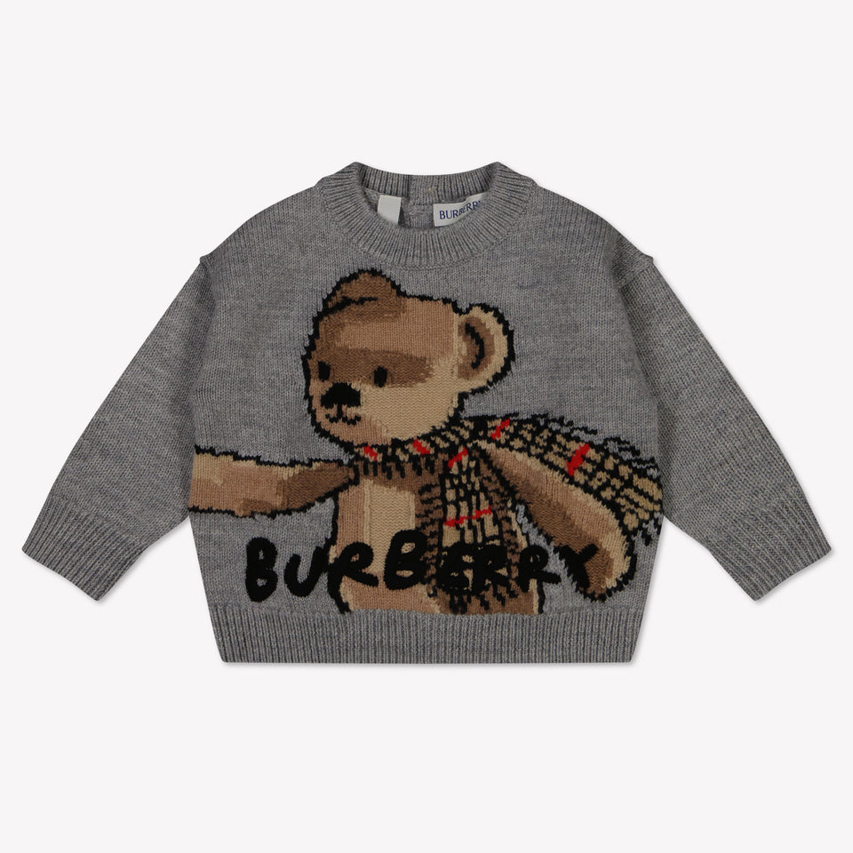 Burberry Baby Unisex Trui In Grijs