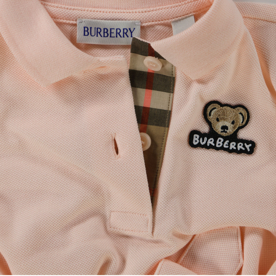 Burberry Baby Meisjes Jurk In Licht Roze