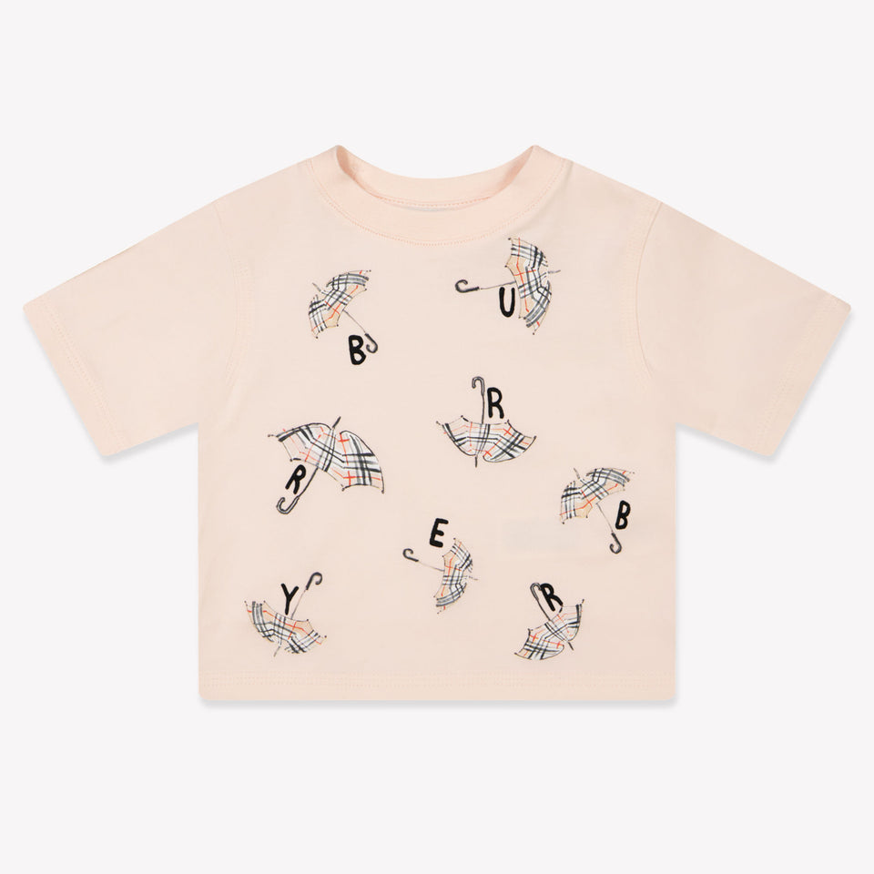 Burberry Baby Girls T-Shirt  Light Pink