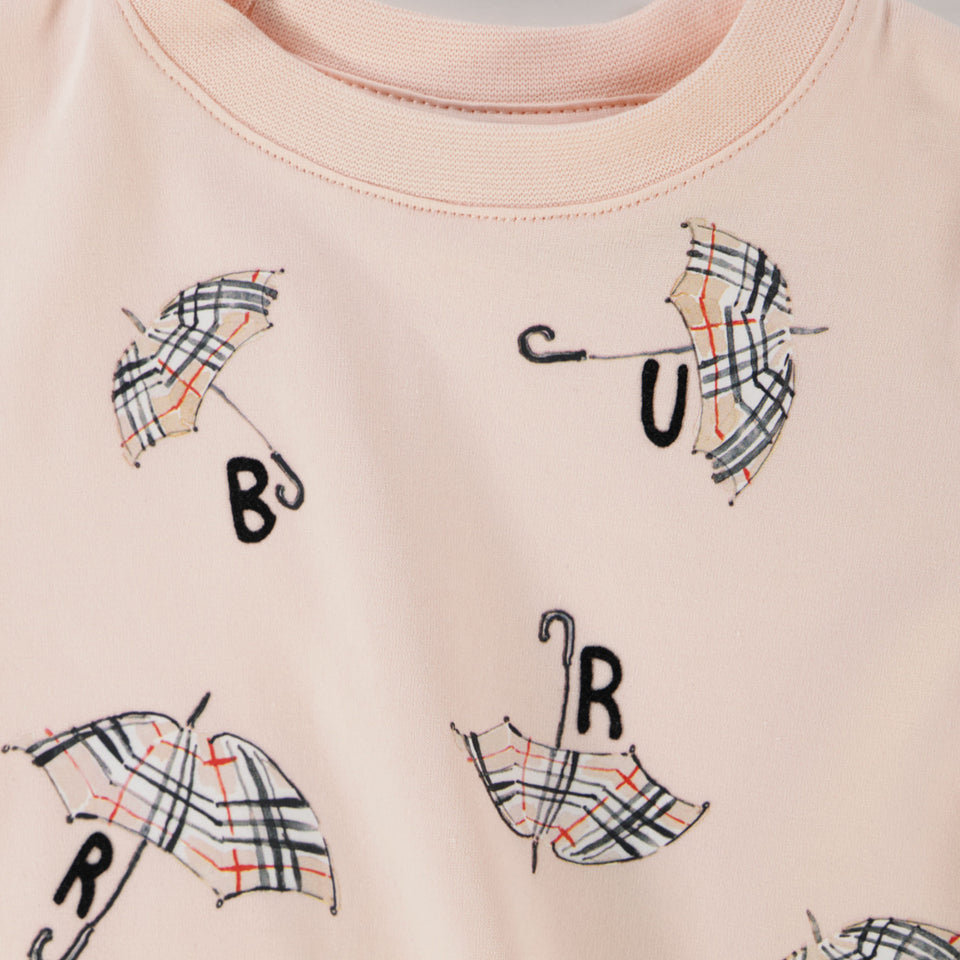 Burberry Baby Girls T-Shirt  Light Pink