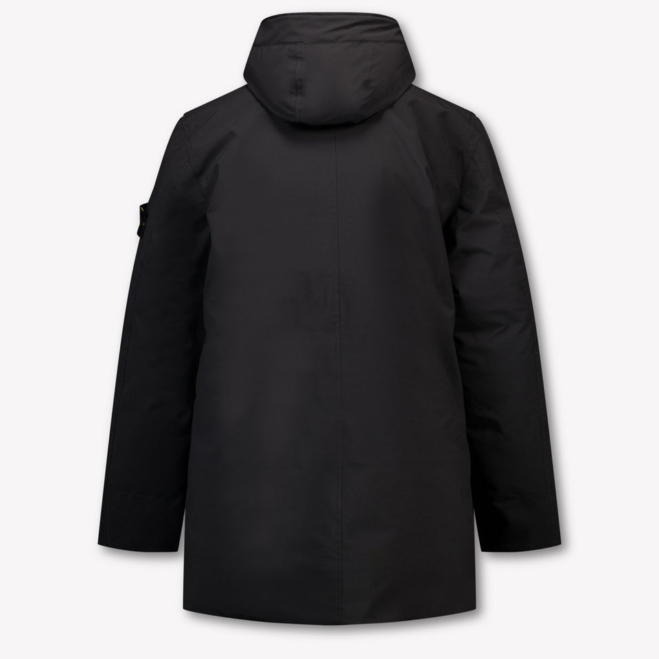 Stone Island Kinder Jongens Winterjas In Zwart