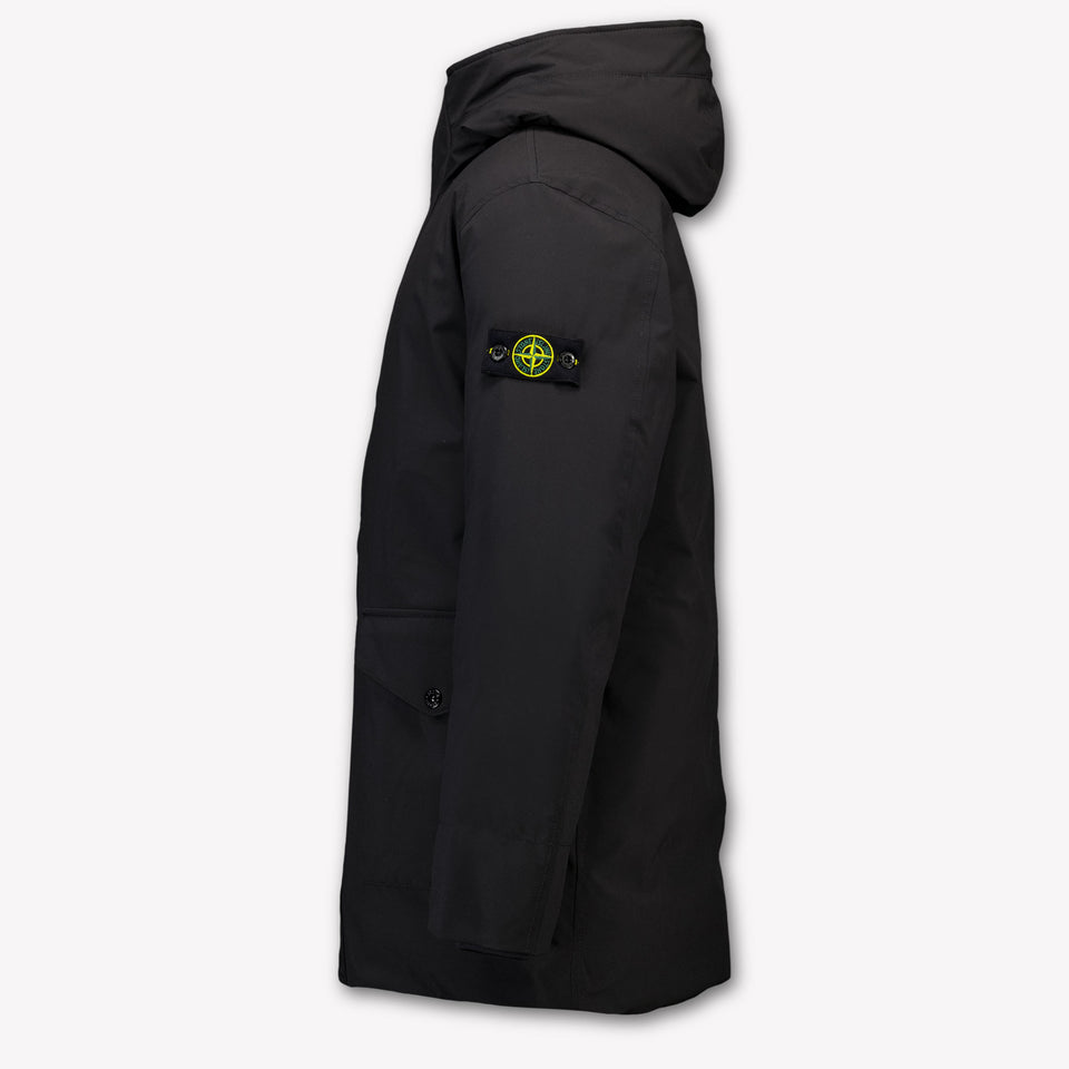 Stone Island Kinder Jongens Winterjas In Zwart