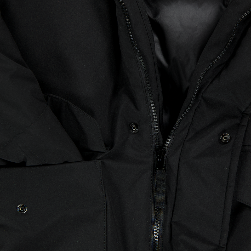 Stone Island Kinder Jongens Winterjas In Zwart