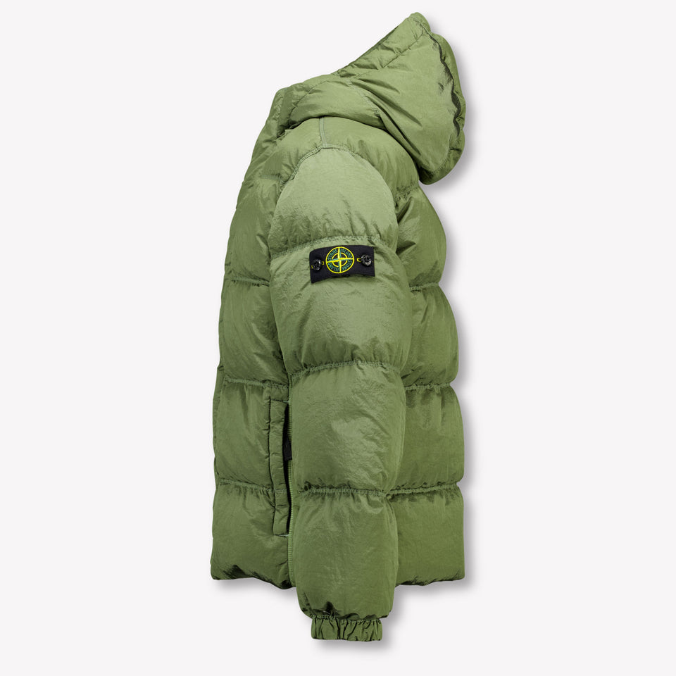 Stone Island Kinder Jongens Winterjas In Donker Groen