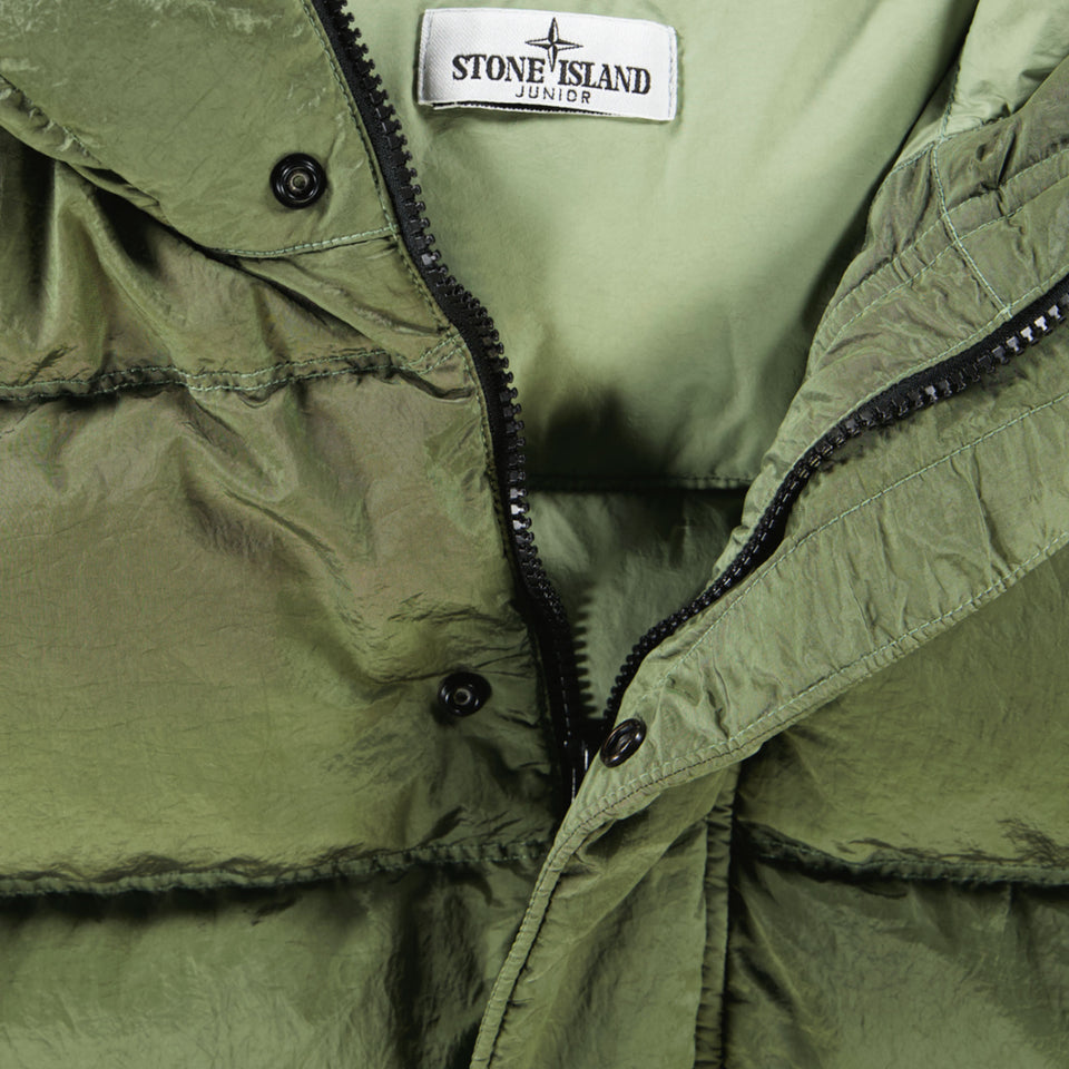 Stone Island Kinder Jongens Winterjas In Donker Groen