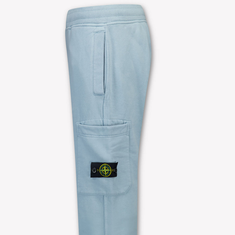 Stone Island Kids Boys  Pants Light Blue