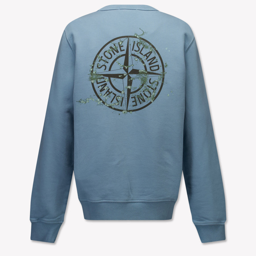 Stone Island Kinder Jongens Trui In Licht Blauw