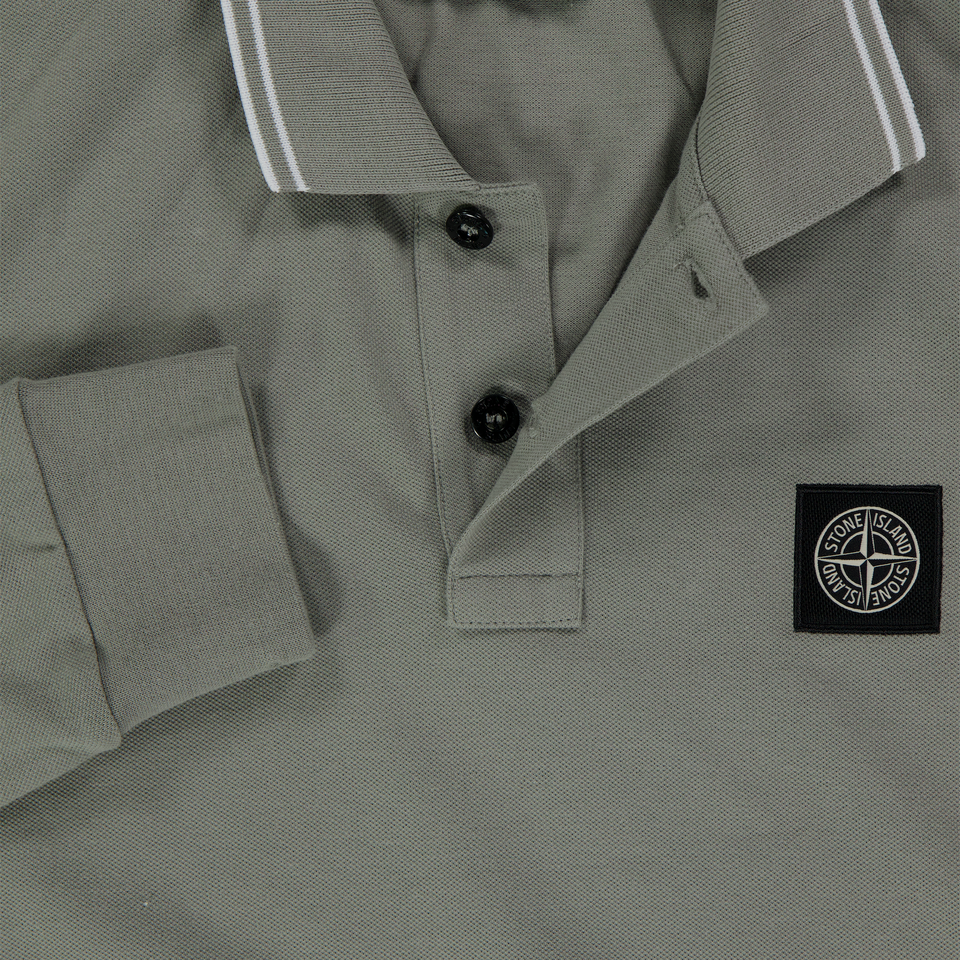 Stone Island Kids Boys Polo  Gray