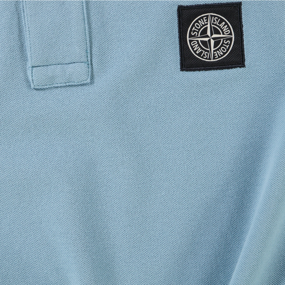 Stone Island Kids Boys Polo  Light Blue