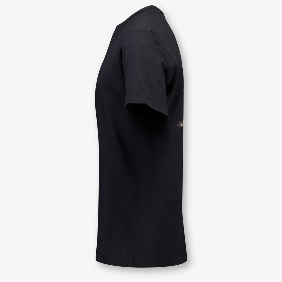 Stone Island Kids Boys  T-Shirt Black