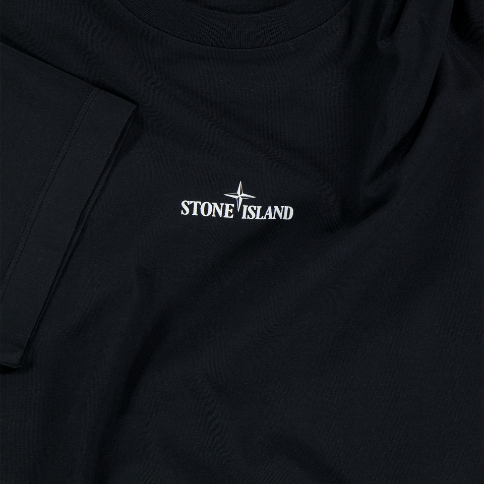 Stone Island Kids Boys  T-Shirt Black