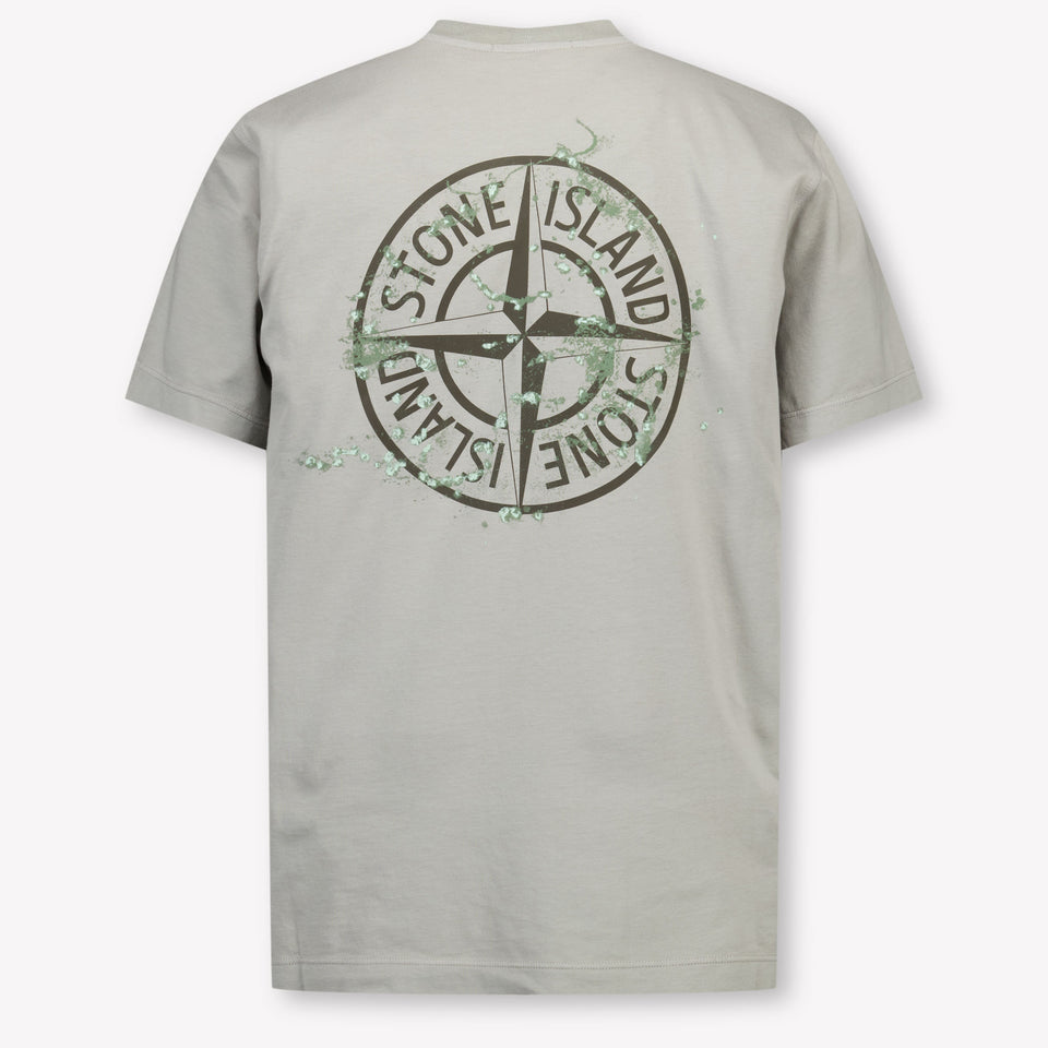 Stone Island Kinder Jongens T-Shirt In Grijs