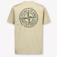 Stone Island Kinder Jongens T-Shirt In Zand