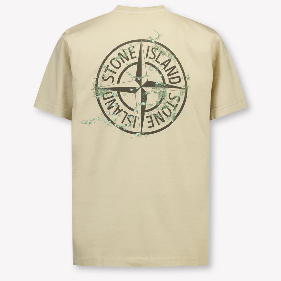 Stone Island Kinder Jongens T-Shirt In Zand