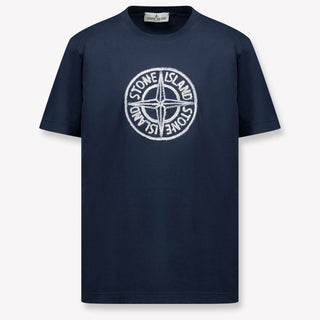 Stone Island Kinder Jongens T-Shirt In Navy