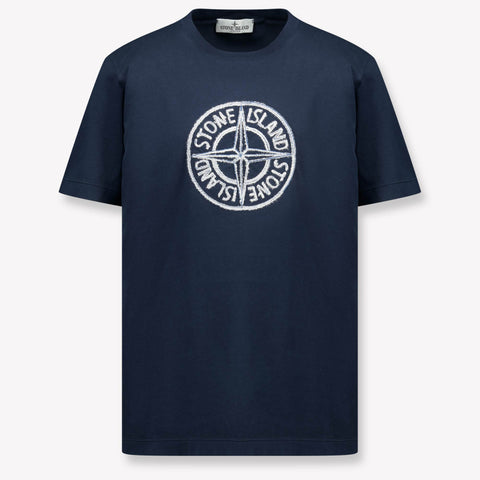 Stone Island Kinder Jongens T-Shirt In Navy