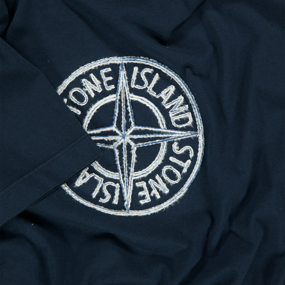 Stone Island Kinder Jongens T-Shirt In Navy