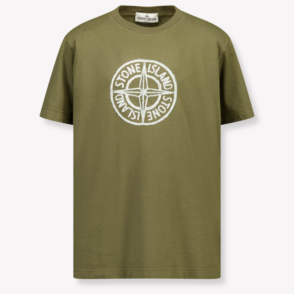 Stone Island Kids Boys  T-Shirt Army