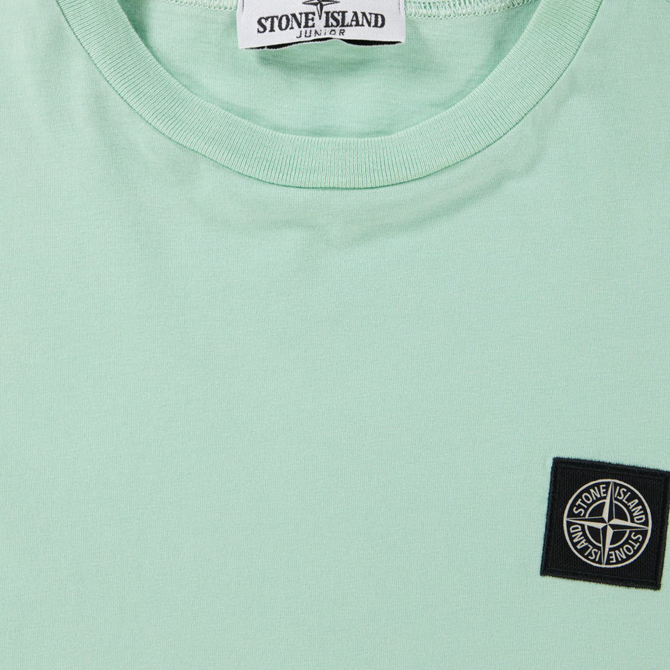 Stone Island Kinder Jongens T-Shirt In Mint