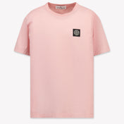 Stone Island Kinder Jongens T-Shirt In Roze