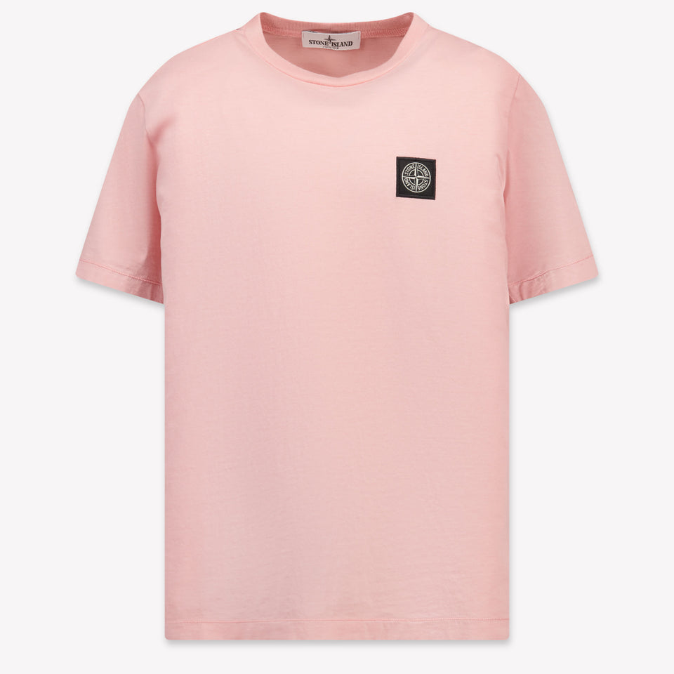 Stone Island Kinder Jongens T-Shirt In Roze