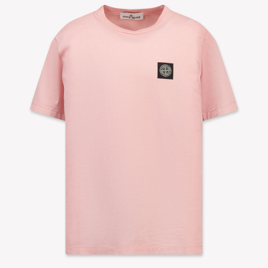 Stone Island Kids Boys  T-Shirt Pink