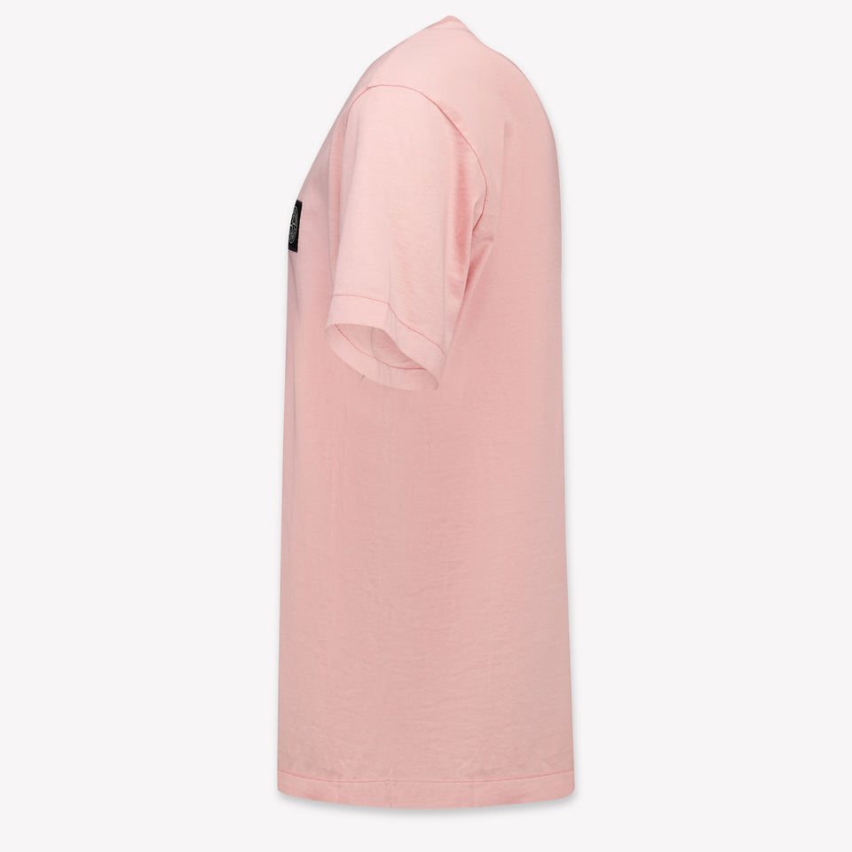 Stone Island Kinder Jongens T-Shirt In Roze