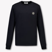 Stone Island Kinder Jongens T-Shirt In Zwart