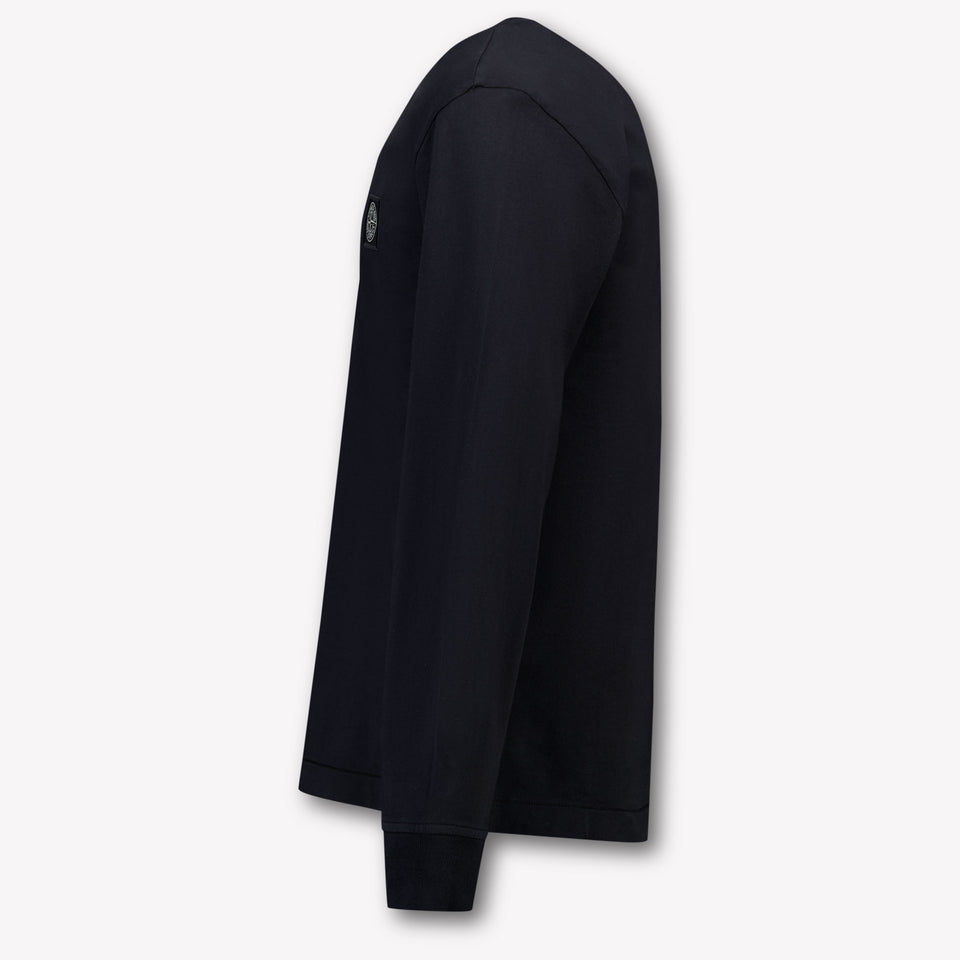 Stone Island Kinder Jongens T-Shirt In Zwart