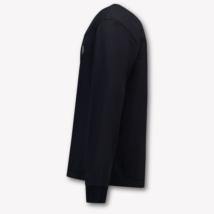 Stone Island Kinder Jongens T-Shirt In Zwart