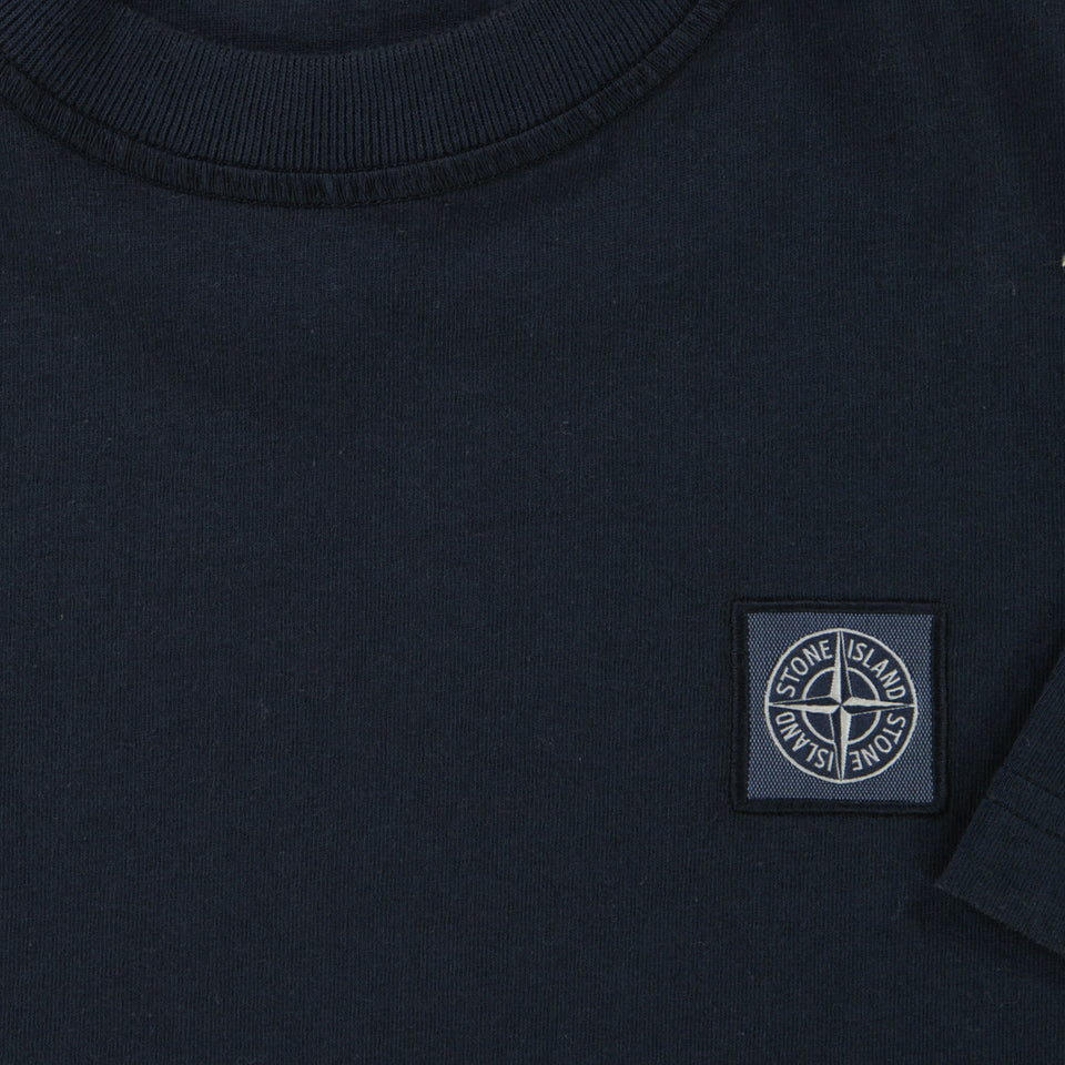 Stone Island Kids Boys  T-Shirt Navy
