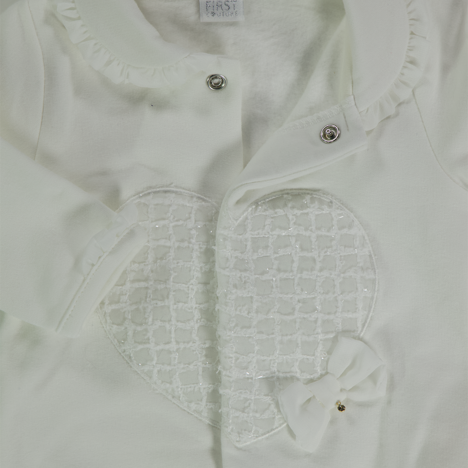 First Baby Girls Playsuit  Offwhite