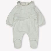 First Baby Girls Playsuit  Offwhite