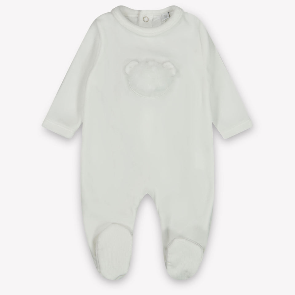 First Baby Unisex Playsuit  Offwhite